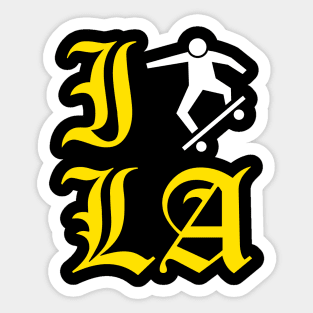 I Skate LA - Los Angeles Skate or Die Skateboarding Sticker